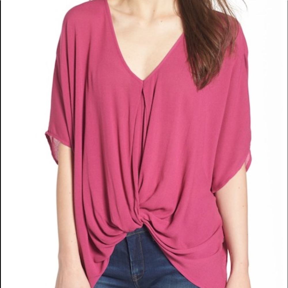 Nordstrom Leith drape front top